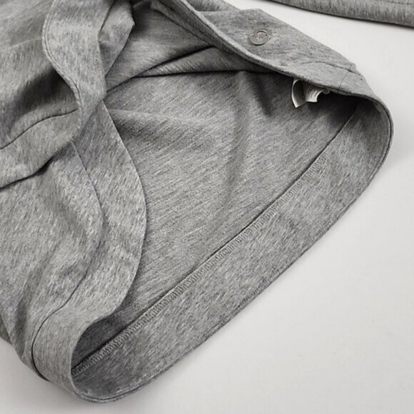 Michael Kors Women's Pullover Hoodie Heathered Grey Cotton Blend Stretch Size M - Picture 8 of 14